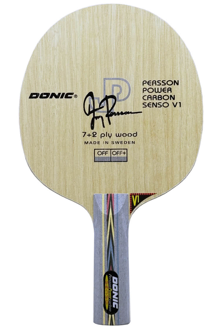 Racchetta Da Tennis Tavolo DONIC Persson Power Carbon Senso V1 - Legno Ultra Veloce Con Strati Carbonio - Foto 10